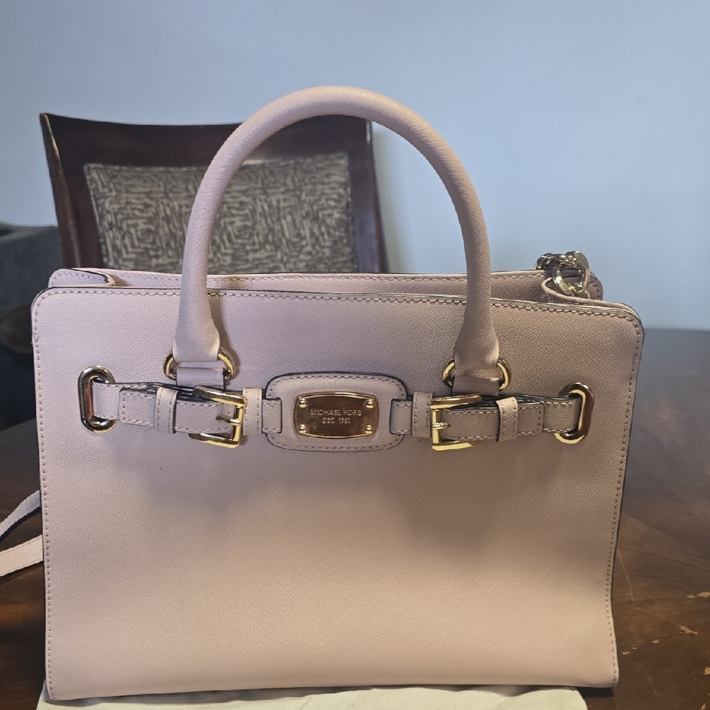 Michael Kors Blush Satchel with Gold Accents